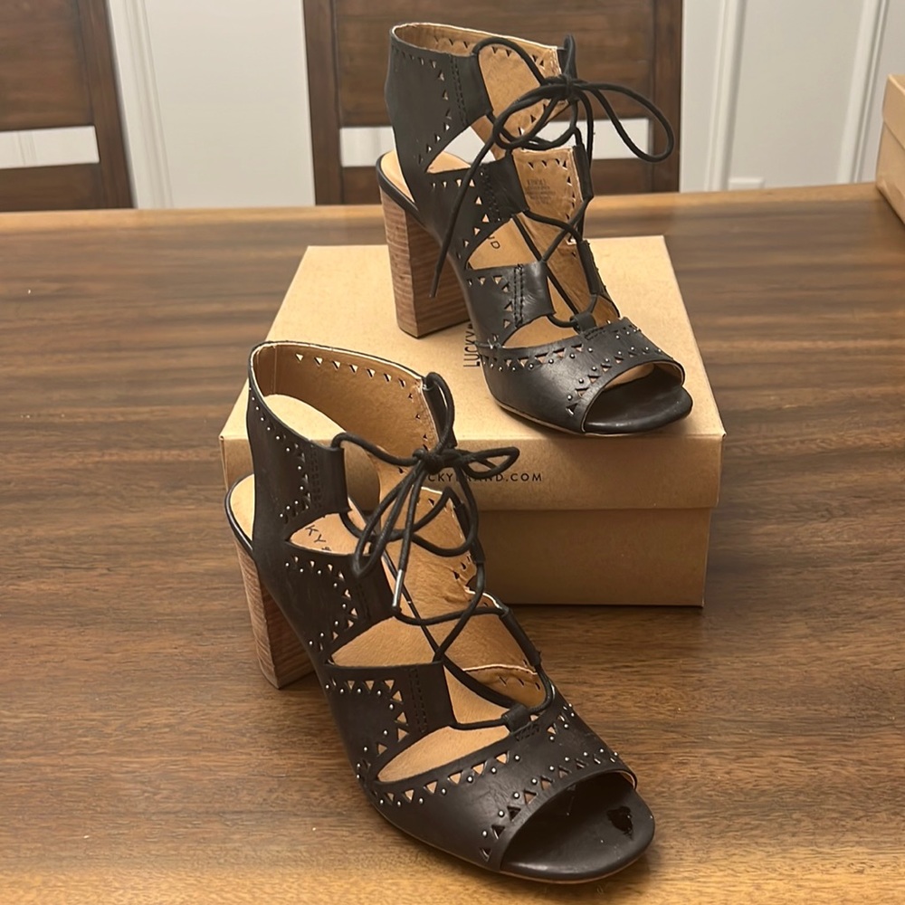 Lucky Brand lace up booties